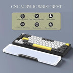 Acrylic Keyboard Wrist Rest Pro- TENKEYLESS 80% Keyboard- Mechanical Keyboards Ergonomic Palm Rest for Computer Keyboard,Anti-Slip Base,Wrist Pad for Laptop,Office & Home-Easy Typing,Black - Image 2