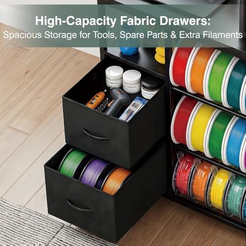 3D Printer Stand Table with Filament Accessories Storage Rack & Drawer - Image 3