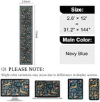 DUKINO 2.6x12 Hallway Runner Rug, Washable Animal Rug Non Slip, Navy Blue - Image 2