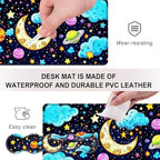 Mouse Pad,Large Desk Mat Set, 4in1 XL Mousepad + Keyboard Wrist Rest+Mouse Wrist Rest+Coaster with Ergonomic Desk Pad for Home Office Table Computer Cover -Colored Universe - Image 3
