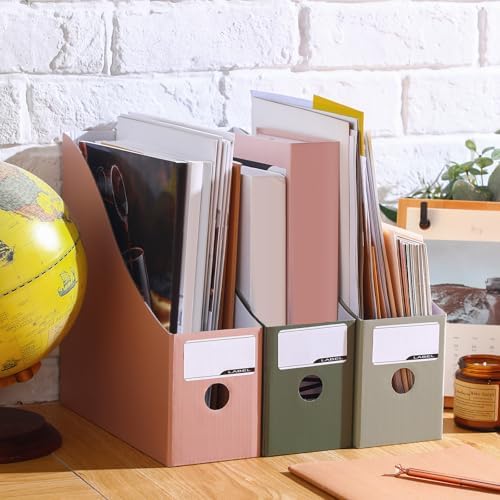 Colarr 24 Pcs Cardboard Magazine File Holder Book Bins, Fresh Color - Image 4