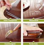 OstepDecor 36 x 72 in Clear Table Protector, Plastic Table Cover 2mm Thick - Image 3
