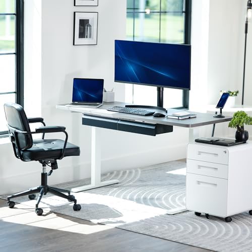 VIVO Black 32 x 9 inch Under Desk Slide Out Drawer Set, DESK-AC03A-2B - Image 2