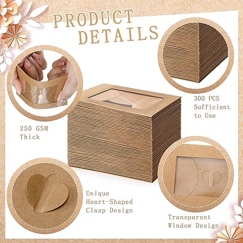 Uiifan 300 Pcs Window Gift Card Envelopes 4x2.8 Inch,Brown - Image 3