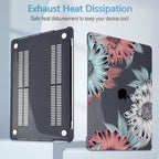 Mektron for MacBook Pro 16 inch A2141 Case 2020 2019 Release with Retina Display & Touch Bar & Touch ID, Blooming Chrysanthemums Plastic Hard Shell Cover Keyboard Skin Screen Protector Dust Plug - Image 4