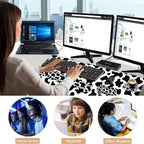Keyboard Wrist Rest and Mouse Pad with Wrist Support Set Ergonomic Coaster,Memory Foam,Easy Typing Pain Relief,Large XL Desk Mat 31.5"x 11.8",Cow Print - Image 7