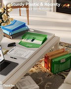 ThinkTex Plastic Expanding File Folder, Transparent Envelopes with Snap - Image 6