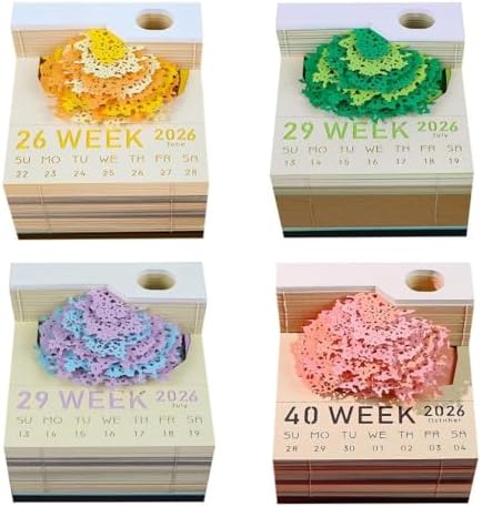 Time Piece Calendar, 2027 Desk Calendar With LED Light - Image 5