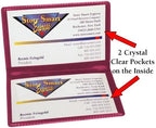 STORE SMART - Metallic Maroon Folding Business Card Holders - 10 Pack - Polypropylene Plastic (RPP2915MM-10) - Image 5