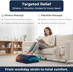 Serenova 2-in-1 Under Desk Foot Massager and Footrest, Cordless Rechargeable Shiatsu and Vibration Foot Rest for Office, Home Desk and Work from Home, Auto-Off Timer, Washable Cover - Image 3