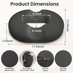 CloudBliss Donut Pillow Stadium Seat Cushion for Tailbone Pain Relief and Hemorrhoids, Memory Foam Seat Chair Cushion, Portable Seat Cushions for Bleachers, Car, Home & Office - Image 5