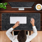 Keyboard Wrist Rest and Mouse Pad with Wrist Support Set Ergonomic Coaster,Memory Foam,Easy Typing Pain Relief,Large XL Desk Mat 31.5"x 11.8",Topographic Contour - Image 4