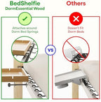 BedShelfie Wood Bedside Shelf for Bunk Bed & Top Bunk, College Dorm Room Essentials, Loft Nightstand, Floating Bed Side Table Tray Storage, Dorm Room Decor By Smallish - (DormEssential Wood, Natural) - Image 3