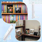 Hushee 15 Pack Acrylic Book Stand for Display Adjustable Clear Book Display Holder Easel Rack Stand for Home Office Back to School Library Bookshelf Comic Album CD Magazine Postcard Artworks - Image 7