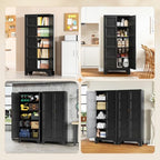 Yizosh Metal Storage Cabinet with 2 Doors and 4 Adjustable Shelves - Image 7
