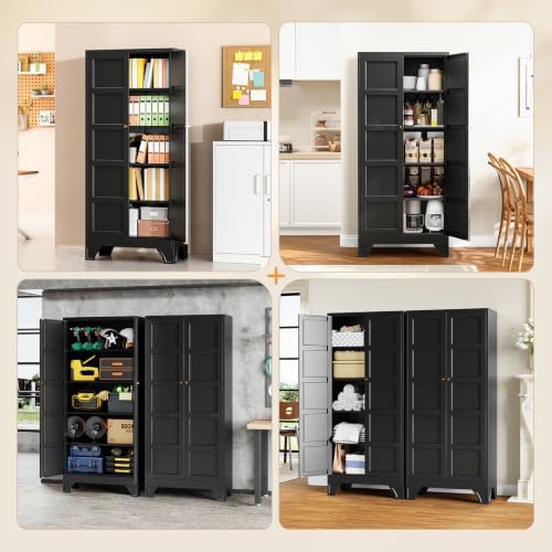 Yizosh Metal Storage Cabinet with 2 Doors and 4 Adjustable Shelves - Image 7