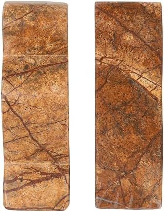 Creative Co-Op Decorative Marble Wave Bookends, Forest Brown - Image 6