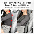 Coverado Lumbar Support Pillow for Car, Ergonomic Memory Foam Back Pillow for Office Chair, Back Cushion for Back Pain Relief, PU Leather Car Lumbar Support for Driving Seat - Image 5