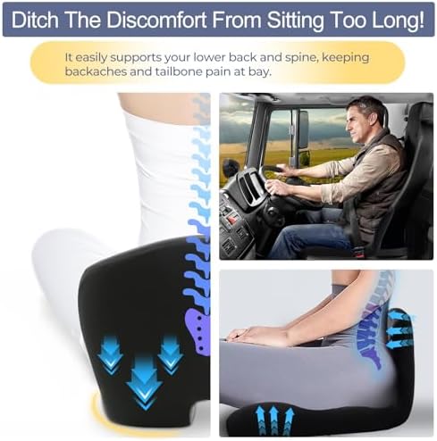 Seat Cushion with Lumbar Support Pillow, Back and Seat Cushion for Office - Image 6