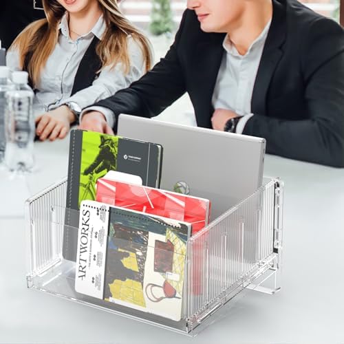 File Sorter Organizer, 5 Sections Acrylic Letter Tray for Desk, Mail Organizer Letter Holder for Envelopes, Mail, Electronics 1Pack - Image 6
