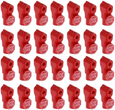 DTGN 150Pcs 6mm Magnetic Peg Hook Locks ABS Plastic, Red by DTGN