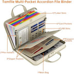 Tamfile Fireproof Accordion File Organizer with Lock, Document Organizer - Image 4