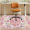 Office Chair Mat for Hardwood Floor, 48"x60" Anti-Slip Desk Chair Mat for Hard Floors, Under Desk Computer Rug for Rolling Chair, Easy Glide Floor Protector Mat for Home Office(Pink) by YSYTLCL