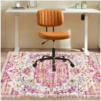 Office Chair Mat for Hardwood Floor, 48"x60" Anti-Slip Desk Chair Mat for Hard Floors, Under Desk Computer Rug for Rolling Chair, Easy Glide Floor Protector Mat for Home Office(Pink) by YSYTLCL