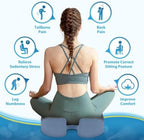 BlissTrends Thick Seat Cushion for Office Chair & Car Seat, XL, Grey&Blue - Image 2