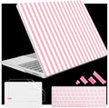 Case for Surface Laptop 5/4/3 13.5", Pink & White Stripes by WelcomeViseNewitems