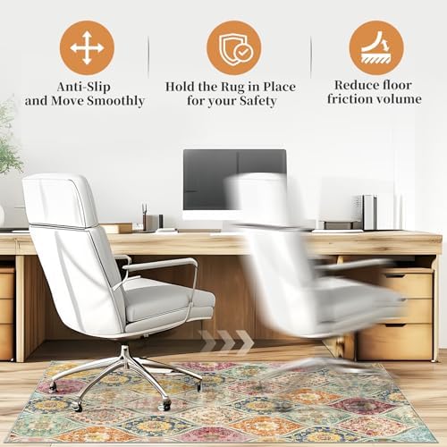Office Chair Mat for Hardwood Floor & Tile Floor,36"X 48"-Multi - Image 5