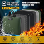 facka Fireproof Document Organizer Box with Lock, 13 Pocket Safe File Bag - Image 3