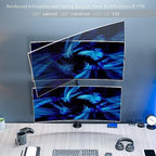 VIVO Dual Vertically Stacked Ultra-Wide Monitor Desk Mount, Extra Tall Heavy Duty Adjustable Stand for 2 Ultrawide Screens up to 45 inches, 25 lbs Per Screen Capacity, Black, STAND-V200R - Image 5