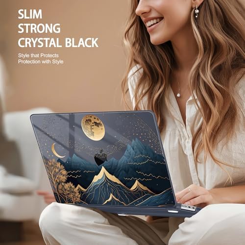 May Chen for MacBook Air 15 inch Case M5 M4 M3 M2 2026 2024-2023, Model A3448 A3241 A3114 A2941, Closes Seamlessly Hard Shell Laptop Cover with Keyboard Cover, Starry Mountain - Image 4