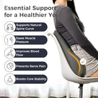 Coverado Lumbar Support Pillow for Car, Ergonomic Memory Foam Back Pillow for Office Chair, Back Cushion for Back Pain Relief, PU Leather Car Lumbar Support for Driving Seat - Image 3