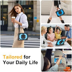 Case for iPad (A16) 11th/10th Generation 11/10.9 Inch 2025/2022, Ubearkk for iPad a16 case with Screen Protector, 360 Degree Rotating Stand Shoulder Strap Pencil Holder,Black Blue - Image 6