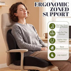 Chumia Ergonomic Seat Cushion Back Support for Office Chair Car, Black - Image 5