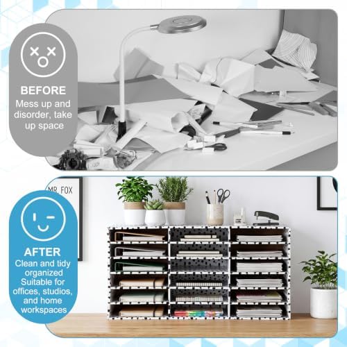 Fuutreo 2 Pcs Classroom Construction Paper Storage,Black Blocks - Image 7