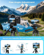 MACTREM 67" iPad Tripod Stand for Tablet Phone Camera with Remote Mount - Image 6