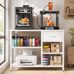 Homieasy 3D Printer Stand with Filament Storage, 39.4" x 23", White - Image 2