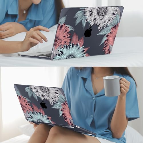 Mektron Case for 2026 MacBook Neo 13-inch A18 Pro chip A3404 Laptop Cover with 13-inch (Diagonal) Liquid Retina Display+ Keyboard Cover+ Screen Protector, Blooming Chrysanthemums - Image 7
