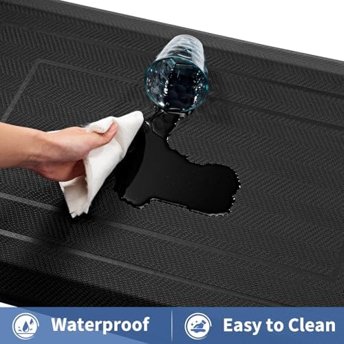 UKISS 9/10"" Extra Thick Cushioned Anti Fatigue Kitchen Mat, Waterproof High Density Foam Standing Desk Mat, Non-Slip Ergonomic Comfort Mat for Kitchen, Office,Workstation Black (Black, 20" X 39") - Image 6