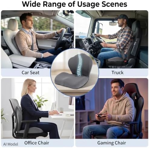 Ergonomic Memory Foam Seat Cushion with Back Support - Image 7
