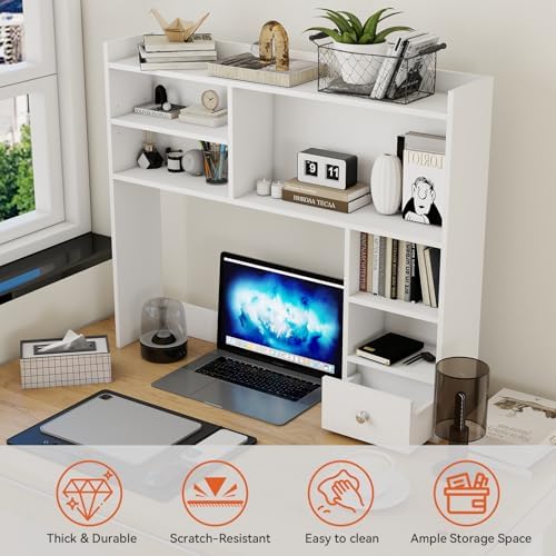 ELECWISH Desktop Bookshelf, Desk Shelf for Computer Desk, 35.04”, 6 Tier - Image 5