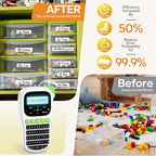 Label Maker, Label Maker Machine with 4 Tapes, Portable Keyboard Labeler - Image 3