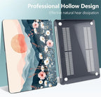 DONGKE Compatible with MacBook Air 13 inch Case 2021 2020 2019 2018 Release A2337 M1 A2179 A1932 with Retina Display & Touch ID, Plastic Hard Shell & Keyboard Cover - Sun & Daisie - Image 6