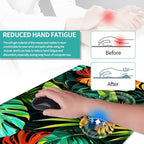Keyboard Mouse Pad Set, Extended Gaming Mouse Pad+Ergonomics Keyboard Wrist Rest Support, Memory Foam, Easy Typing Pain Relief, 4Pcs XL Ultra Thick Desk Mat,Tropical Leaves - Image 5