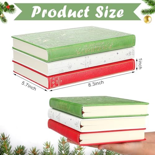 3 Pcs Christmas Coffee Table Books, Decorative Notebook - Image 4