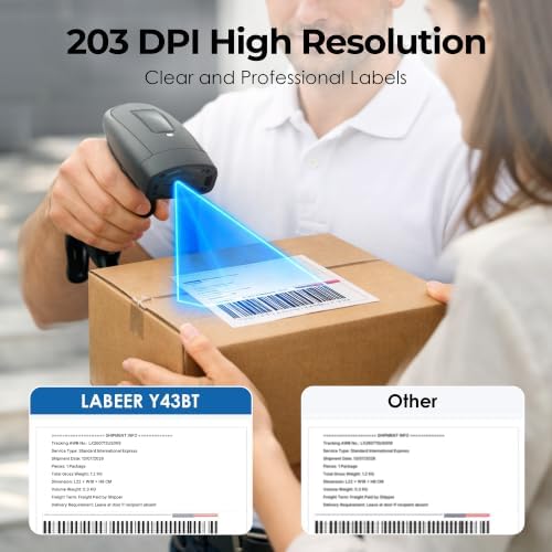 Labeer Bluetooth Thermal Shipping Label Printer, Wireless 4x6 Printer Black - Image 5