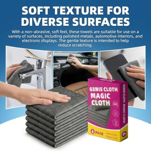 Genie Cloth Magic Cloth, Genie Magic Cleaning Cloth 12 Pack - Image 4